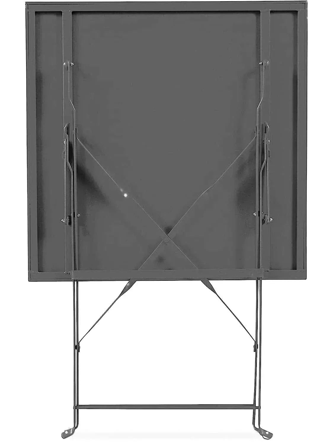 Table de jardin en fer pliante 60 x 60 cm de style bistrot sur un balcon - photo 3