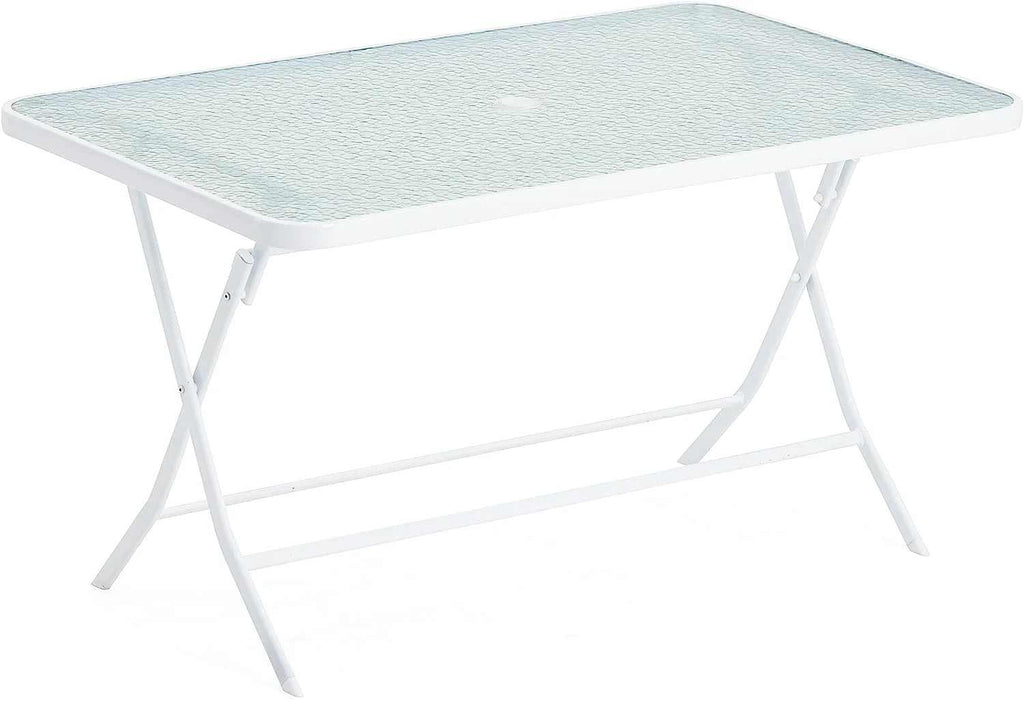 Ensemble table de jardin et 4 chaises pliantes de 130 cm dans un jardin - photo 5