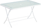 Ensemble table de jardin et 4 chaises pliantes de 130 cm dans un jardin - photo 5