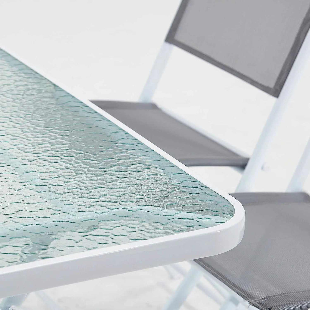 Ensemble table de jardin et 4 chaises pliantes de 130 cm dans un jardin - photo 3