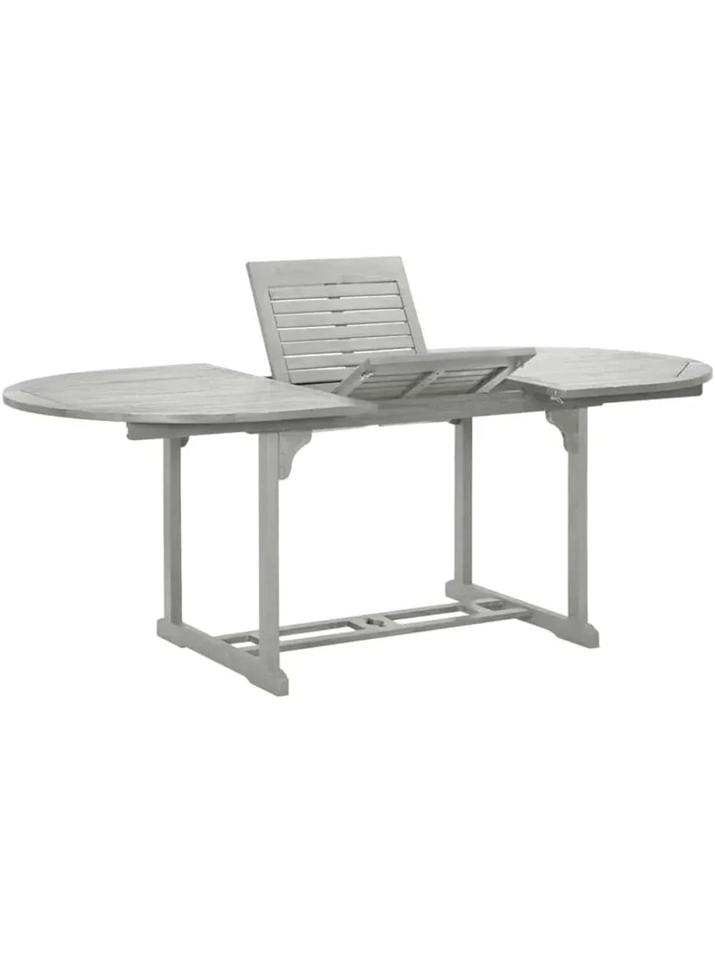 Table de jardin extensible et pliante en acacia gris délavé de 200 cm - photo 4