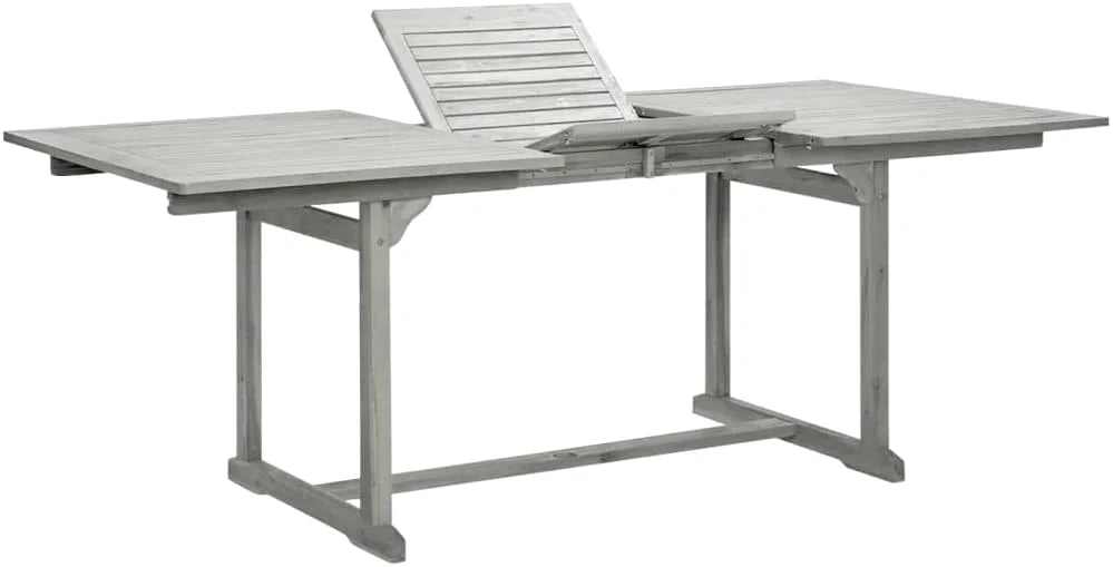 Table de jardin extensible et pliante en acacia gris délavé de 200 cm - photo 6