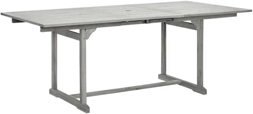 Table de jardin extensible et pliante en acacia gris délavé de 200 cm - photo 5