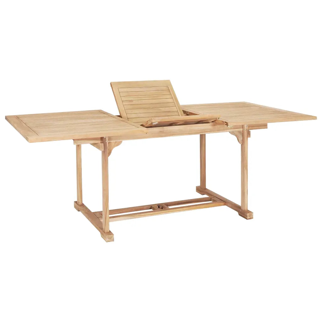 Table de jardin pliante 12 personnes en teck massif avec trou de parasol - photo 5