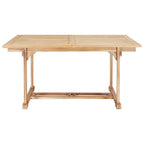 Table de jardin pliante 12 personnes en teck massif avec trou de parasol - photo 2