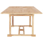 Table de jardin pliante 12 personnes en teck massif avec trou de parasol - photo 4