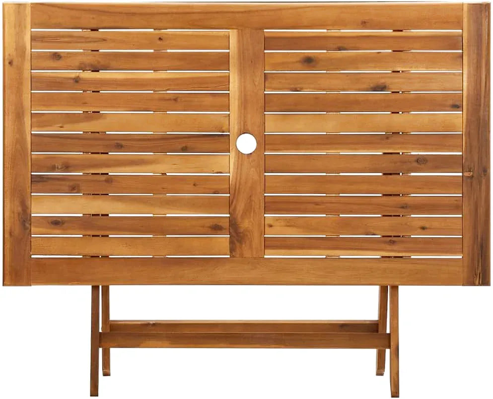 Table de jardin pliante 160 x 80 cm en acacia massif huilé dans un jardin - photo 5