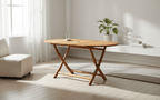 Table de jardin pliante 160 x 80 cm en acacia massif huilé dans un jardin - photo 7