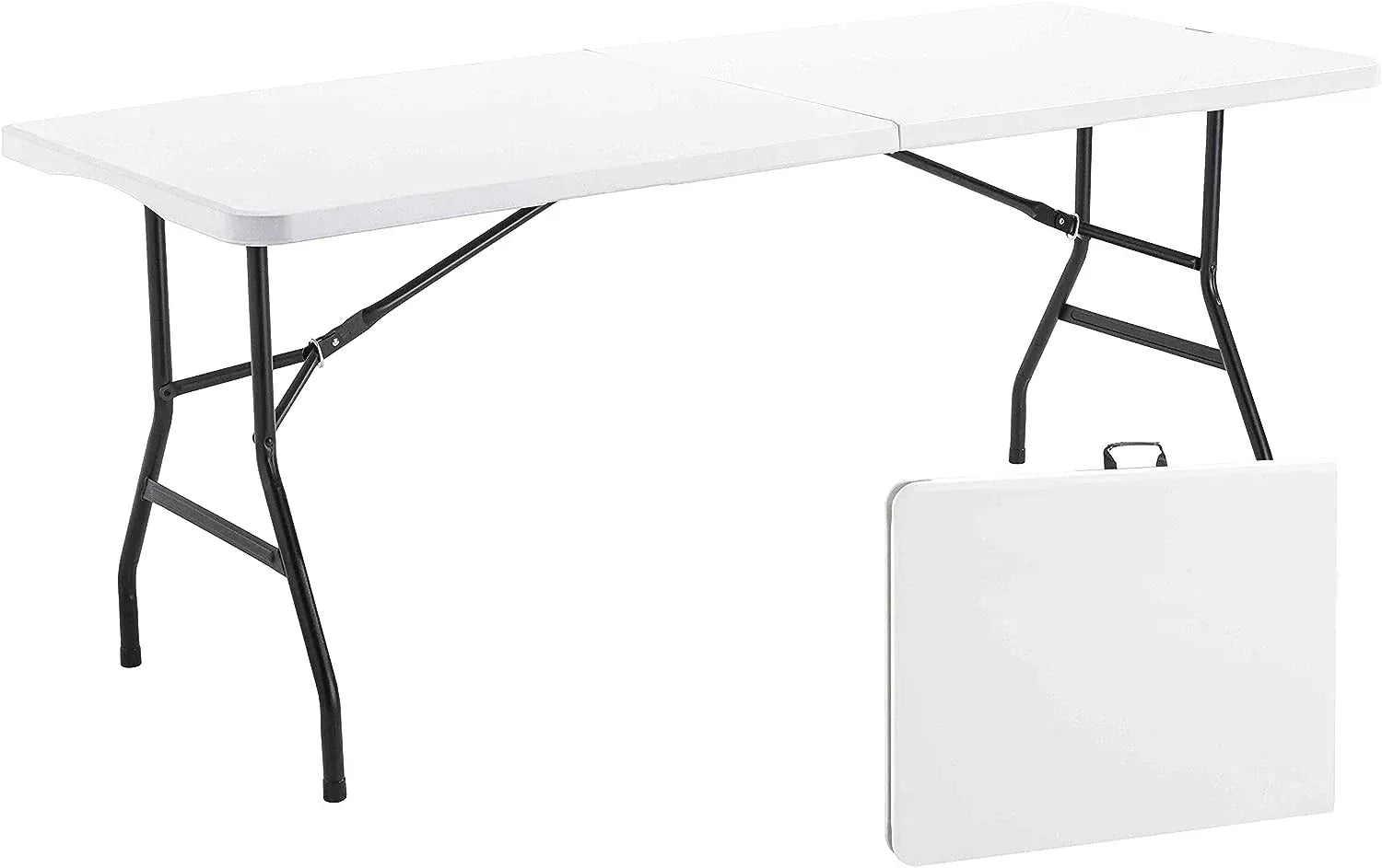 Table de jardin pliante de 180 cm dressée pour huit convives - photo 2