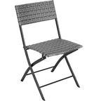 Table de jardin pliante 2 personnes installée sur un balcon d'appartement - photo 3