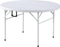 Table de jardin ronde pliante 6 personnes de 122 cm dans un jardin