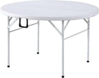 Table de jardin ronde pliante 6 personnes de 122 cm dans un jardin