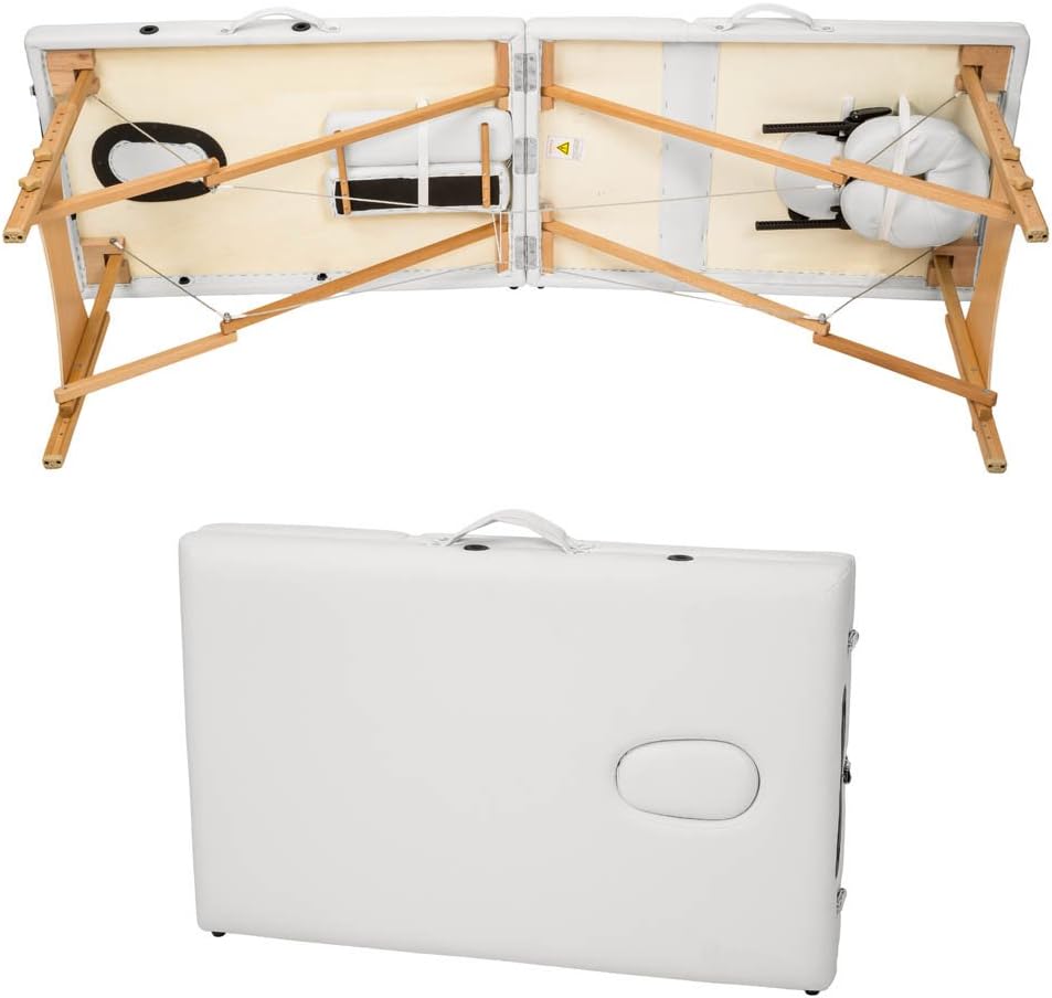 Table de kiné pliante de 185 cm avec appui-tête et housse de transport - photo 2