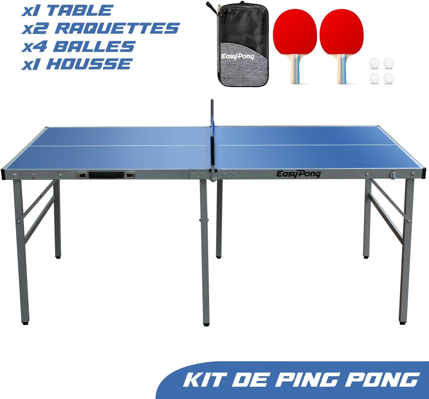 Table de ping pong pliante de 182 x 91 cm installée dans un garage - photo 4