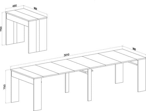 Table de réunion pliante extensible de 237 cm dans une salle de réunion - photo 5