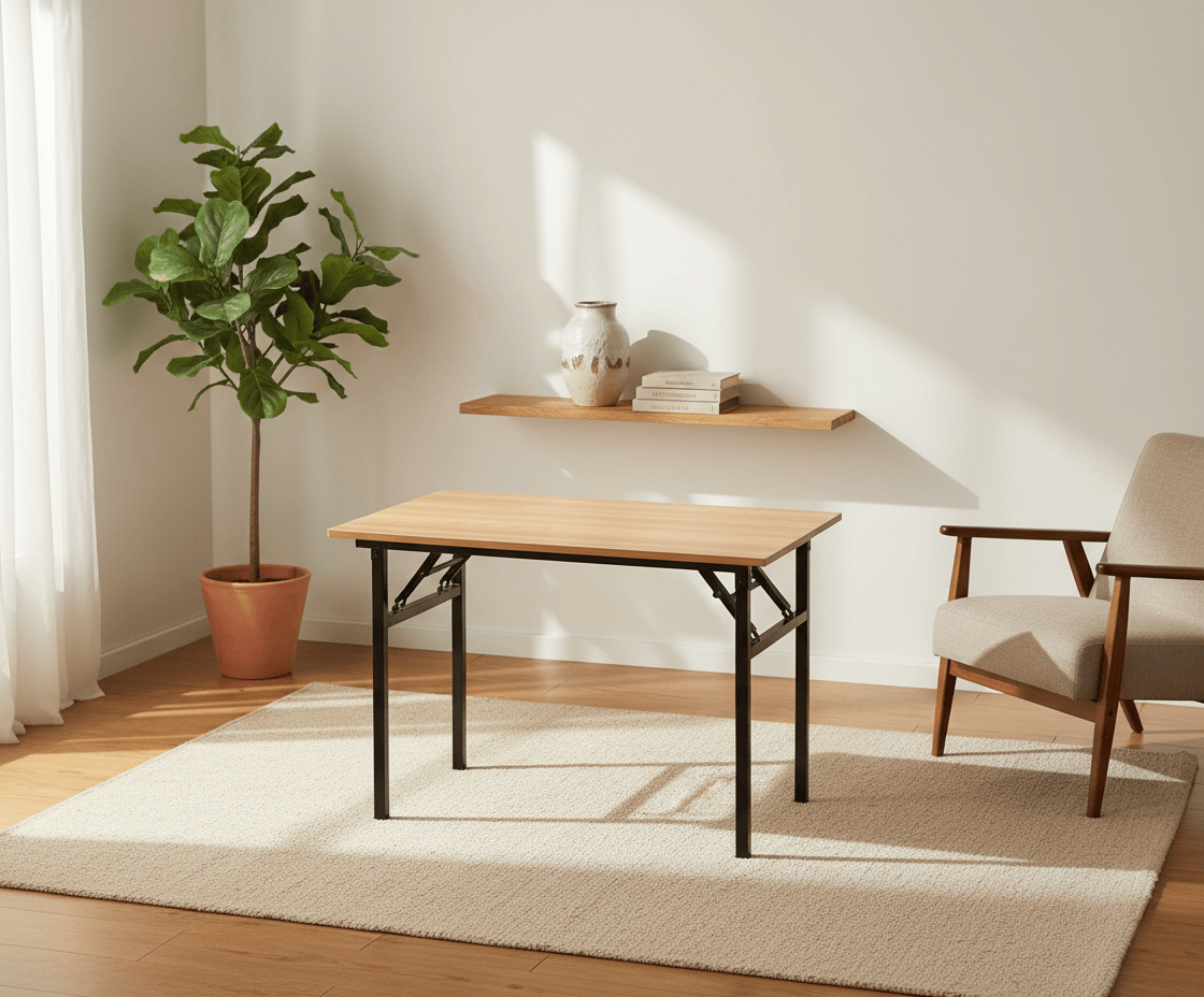 Table de travail pliante de 100 x 60 cm utilisée comme bureau - photo 10