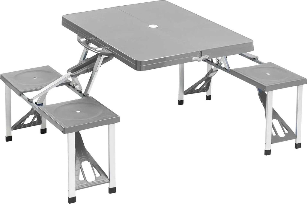 Ensemble table et chaise pliante valise en aluminium replié en mallette