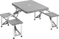 Ensemble table et chaise pliante valise en aluminium replié en mallette