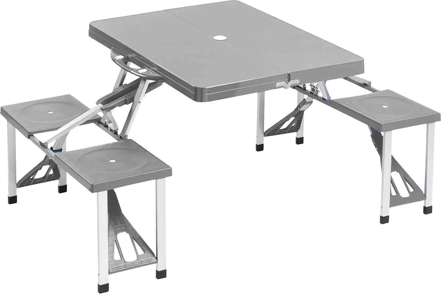 Ensemble table et chaise pliante valise en aluminium replié en mallette