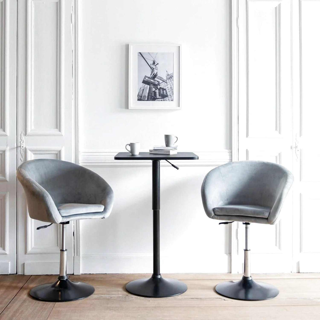 Table haute carrée pliante 57 x 57 cm réglable en hauteur lors d'un cocktail - photo 2