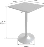 Table haute carrée pliante 57 x 57 cm réglable en hauteur lors d'un cocktail - photo 4