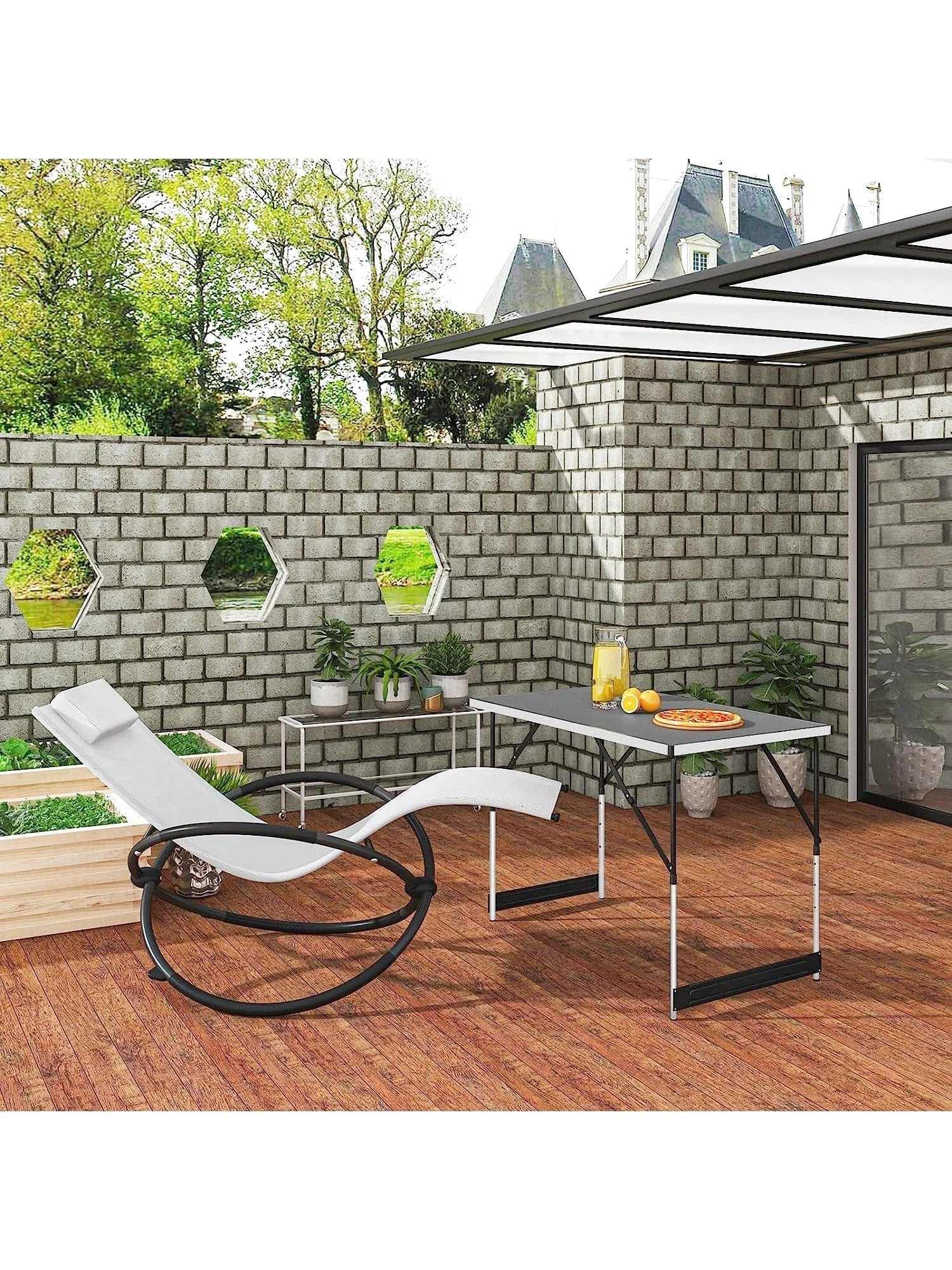 Table haute pliante rectangulaire 100 x 60 cm servant de comptoir - photo 2