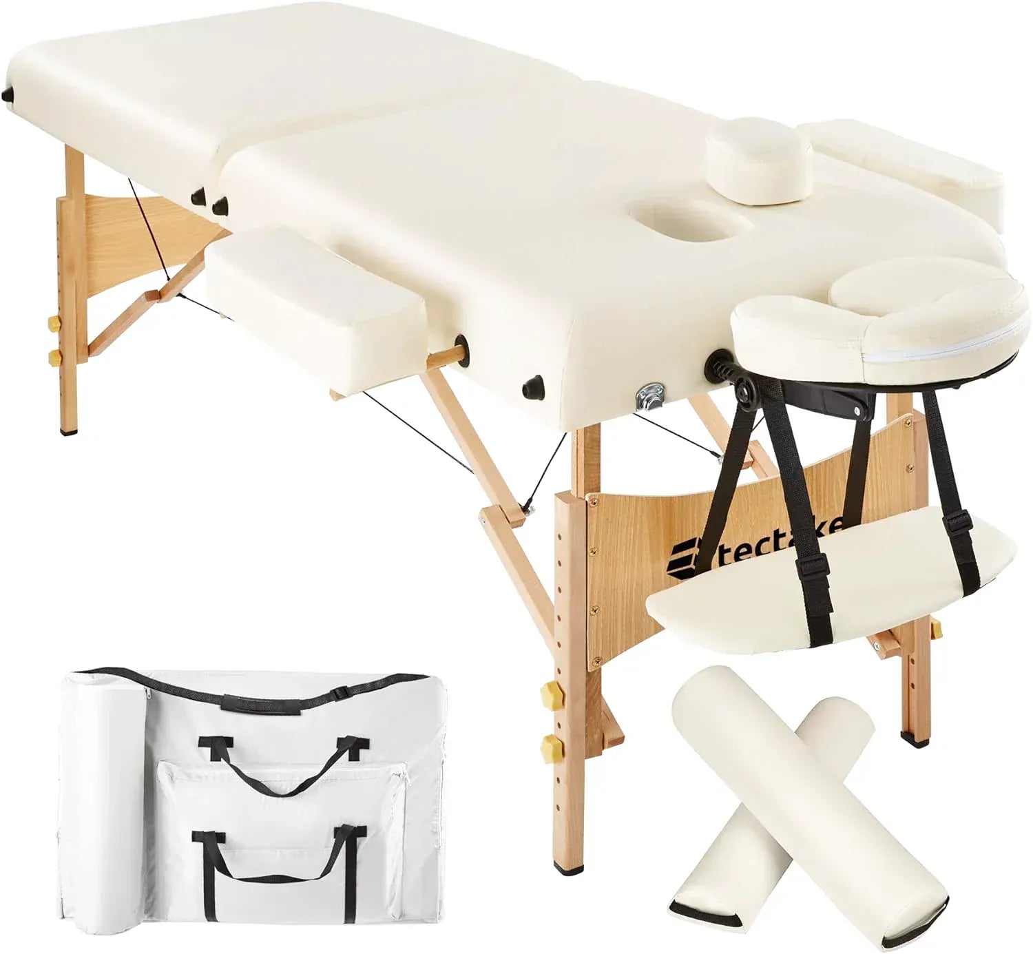 Table médicale pliante de 187 cm avec rembourrage épais et appui-tête