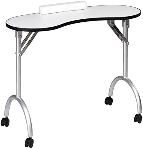 Table d'onglerie pliante de 90 x 40 cm dans un salon de beauté