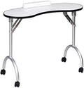 Table d'onglerie pliante de 90 x 40 cm dans un salon de beauté
