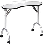 Table d'onglerie pliante de 90 x 40 cm dans un salon de beauté