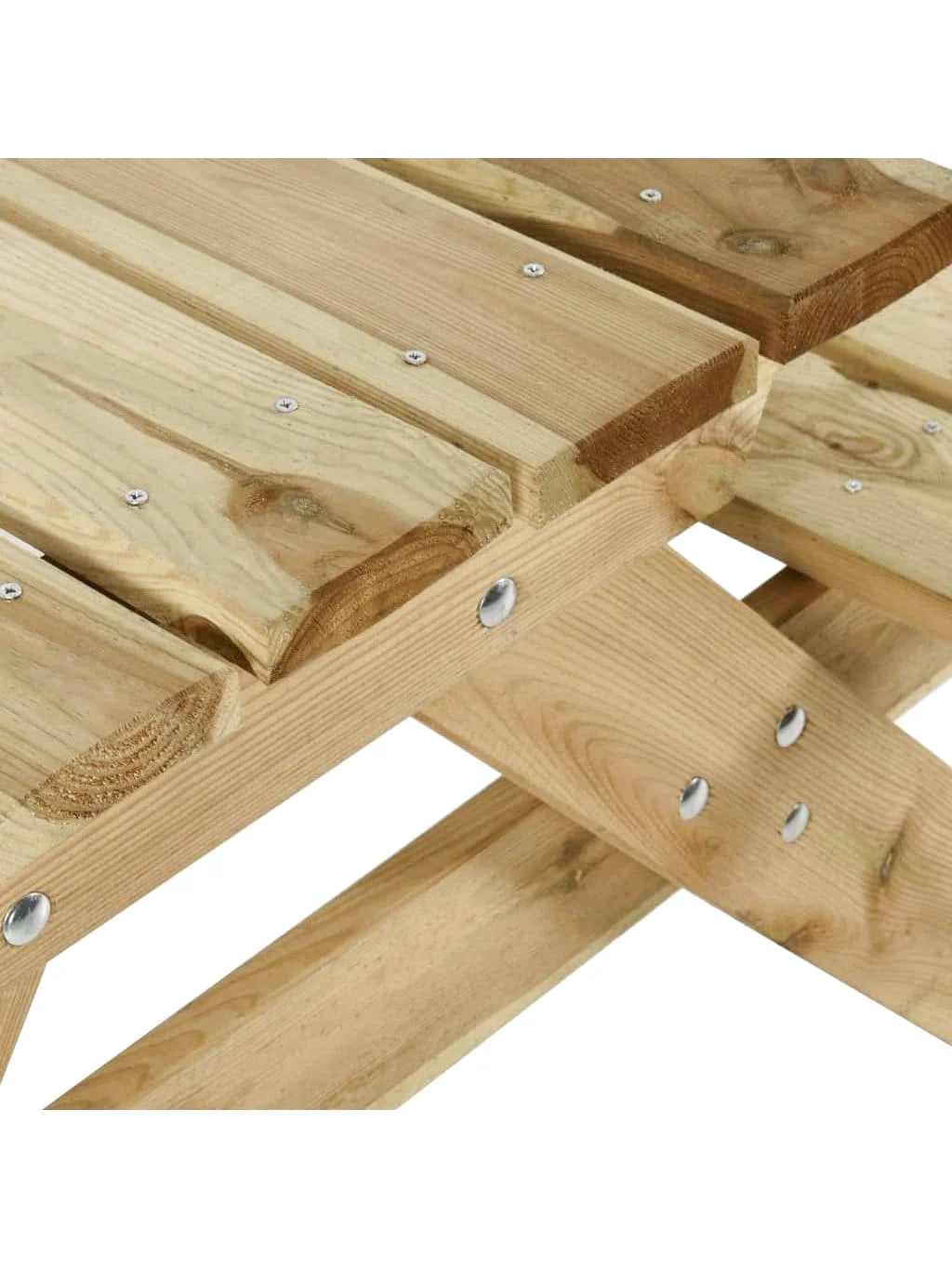 Table picnic en bois pliante de 220 cm avec bancs intégrés dans un jardin - photo 4