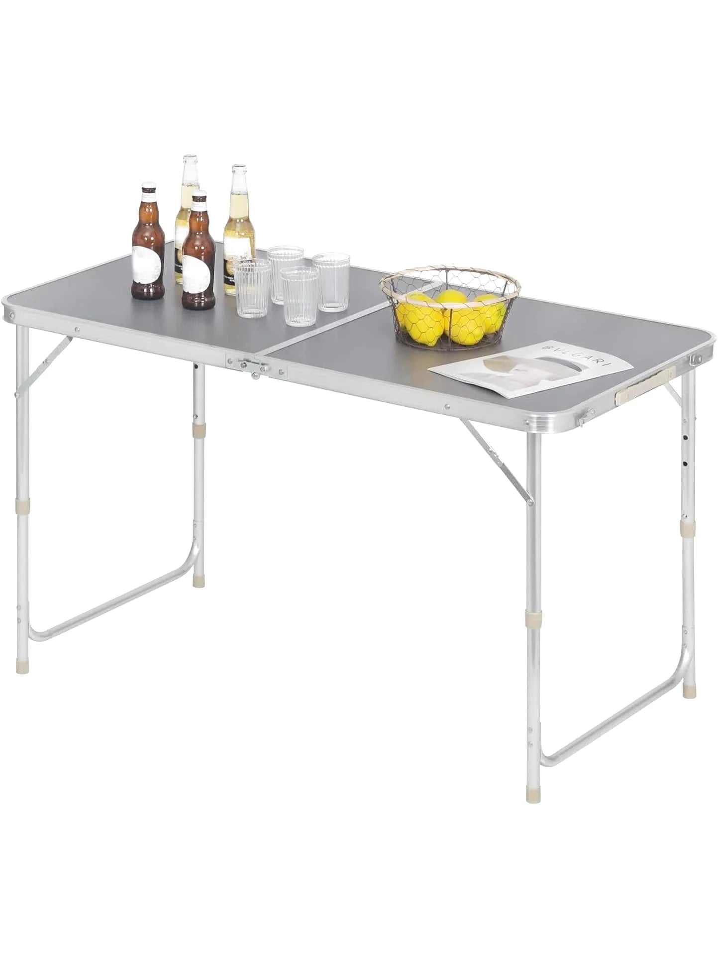 Table picnic pliante 2 personnes de 120 cm en aluminium et MDF - photo 2