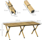 Table picnic pliante 6 personnes en aluminium de 116 cm sur une pelouse - photo 3