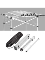 Table picnic pliante en aluminium de 70 cm repliée en format tube - photo 4
