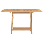 Table pliable de jardin en teck massif de 120 x 120 cm avec trou de parasol - photo 2