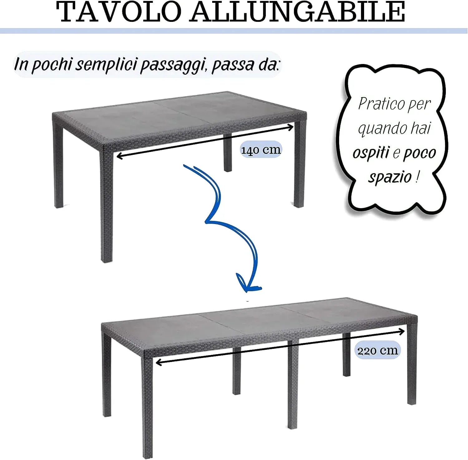 Table pliante 12 personnes de 220 x 90 cm dressée pour une réception - photo 2