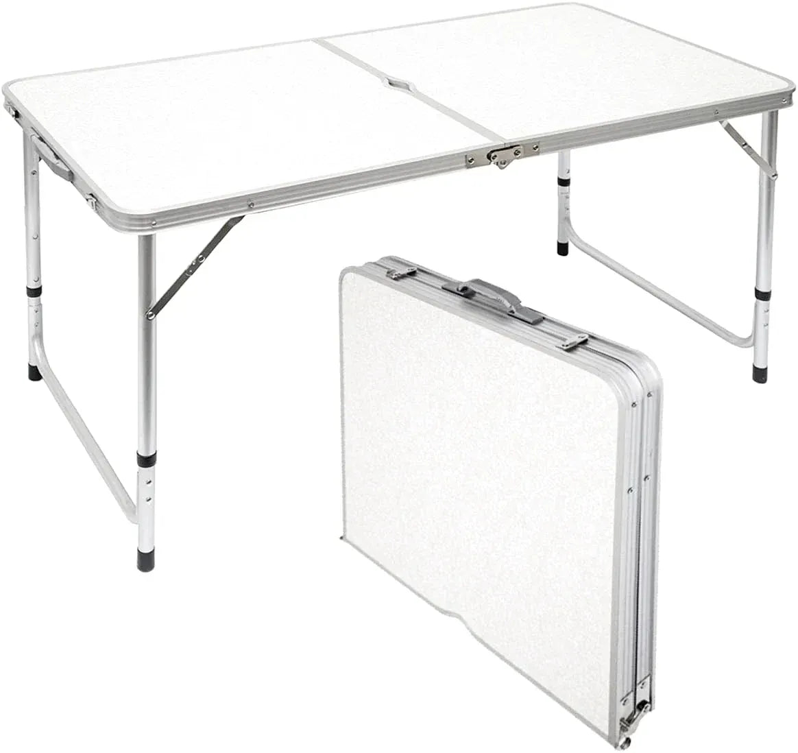 Table pliante de 120 cm avec ouverture pour parasol au centre