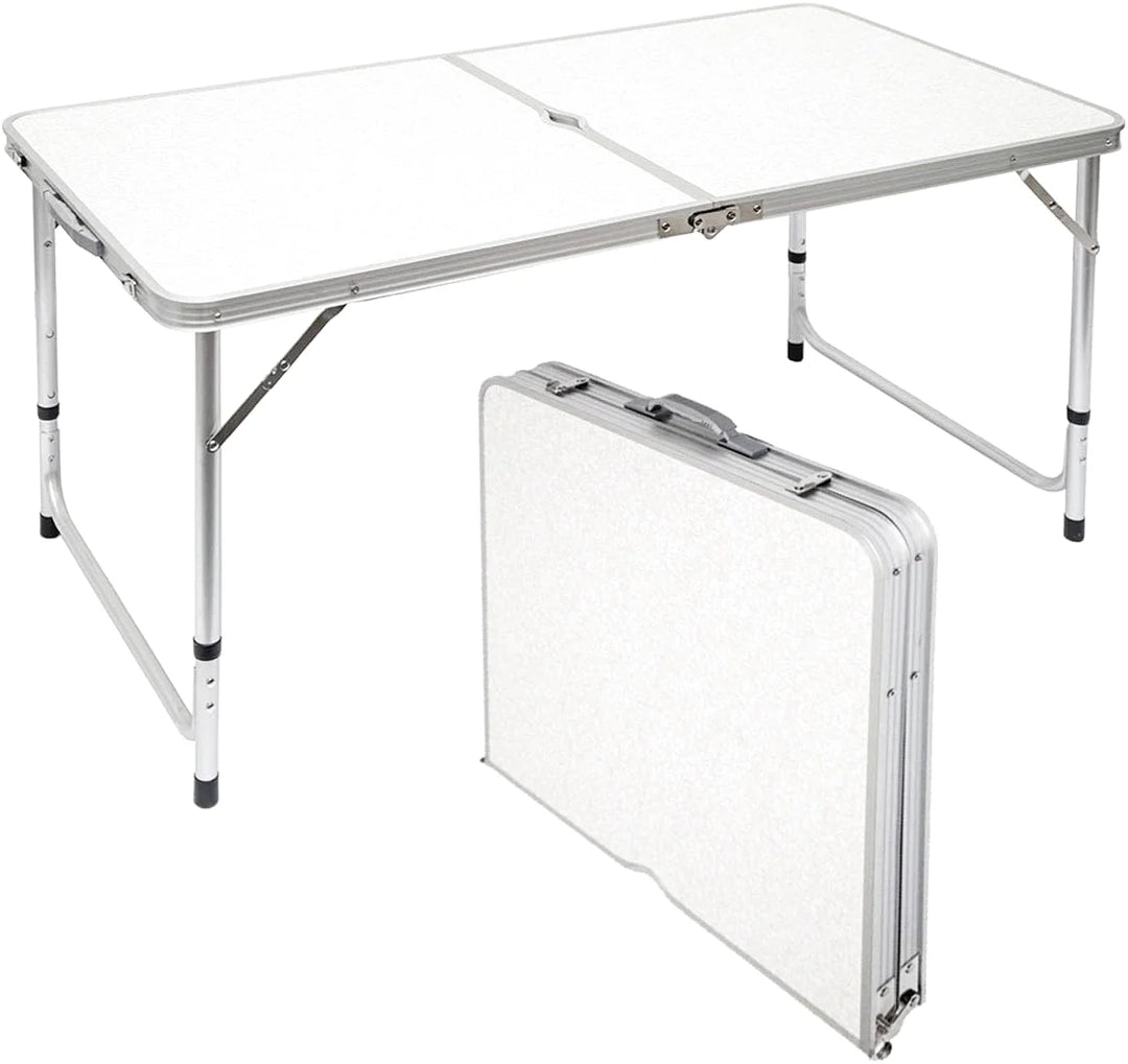 FURFIMU Petite table pliante, 3 hauteurs réglables, table de camping  portable, table pliante d'extérieur avec filet en maille, table de plage  pliante