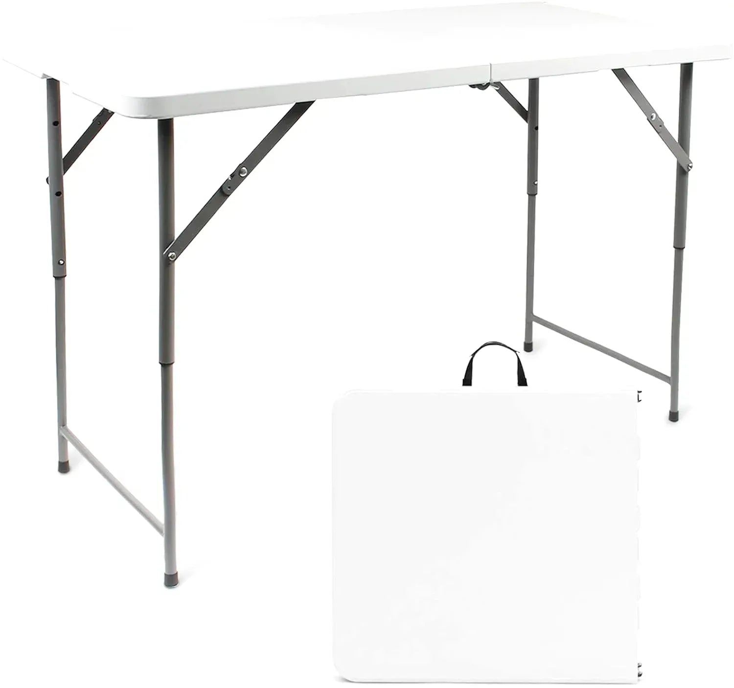 Table pliante 120 x 60 cm dépliée dans un séjour