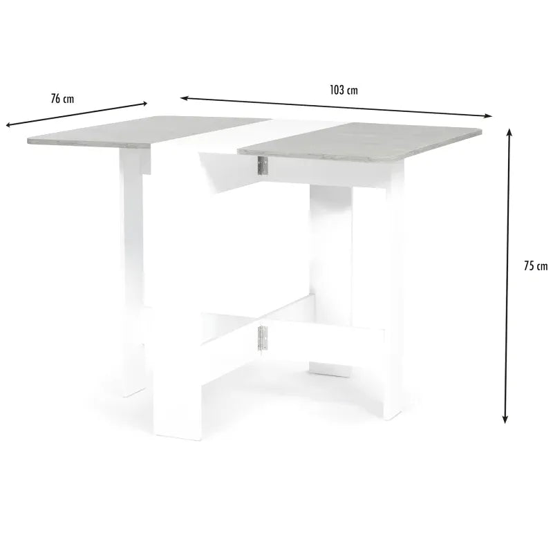 Table pliante 2 personnes dépliée dans un studio - photo 3