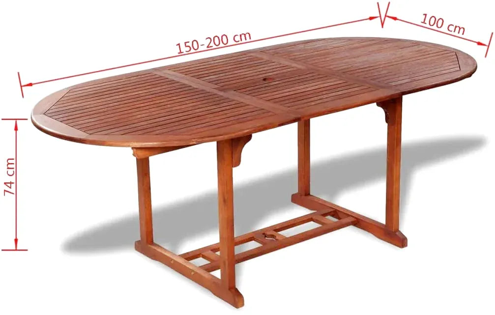 Table pliante 200 x 100 cm en acacia massif dans un jardin - photo 4