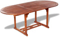 Table pliante 200 x 100 cm en acacia massif dans un jardin