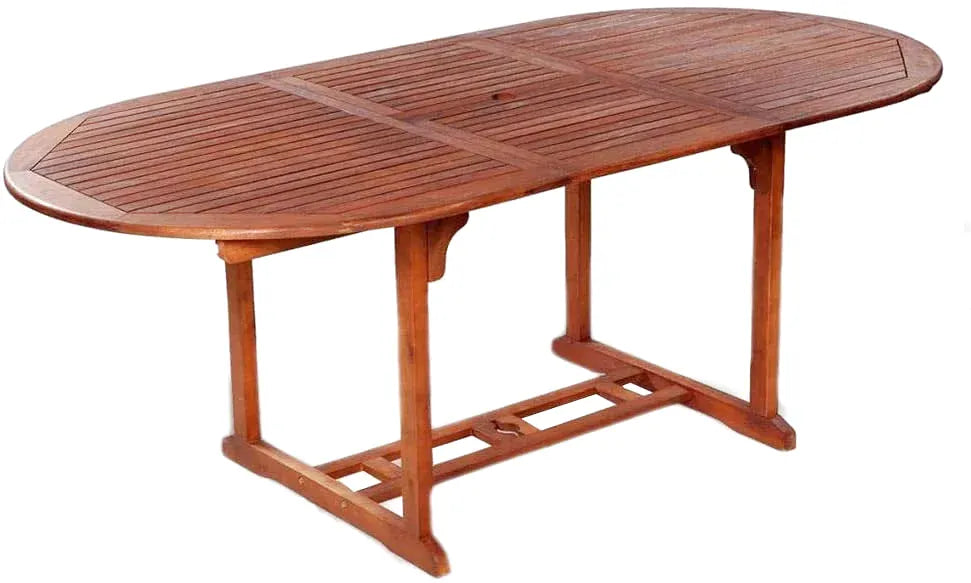 Table pliante 200 x 100 cm en acacia massif dans un jardin - photo 2
