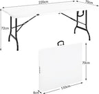 Table pliante de 2 mètres dressée pour un grand repas de famille - photo 7