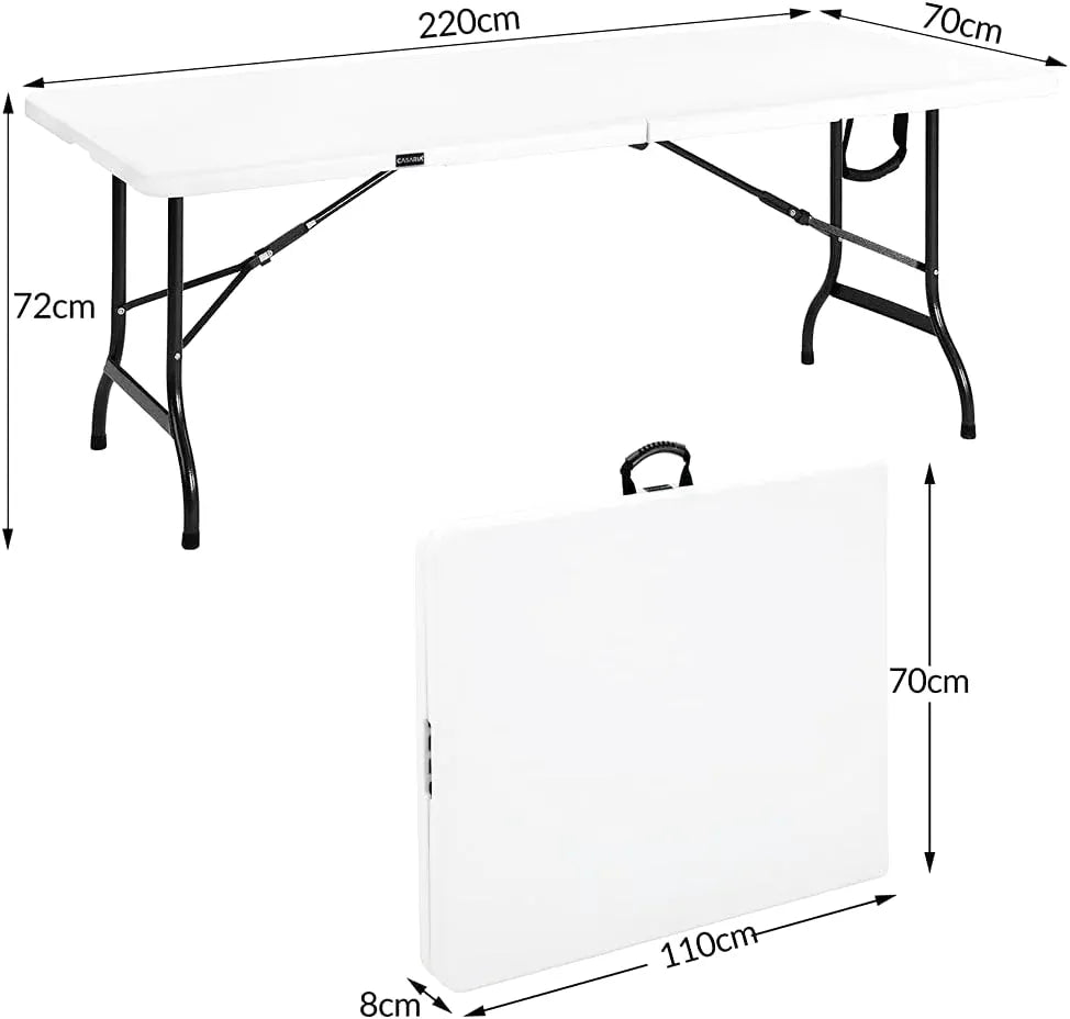 Table pliante de 2 mètres dressée pour un grand repas de famille - photo 7
