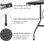 Table pliante 6 personnes de 180 cm en plastique dressée pour un repas - photo 3