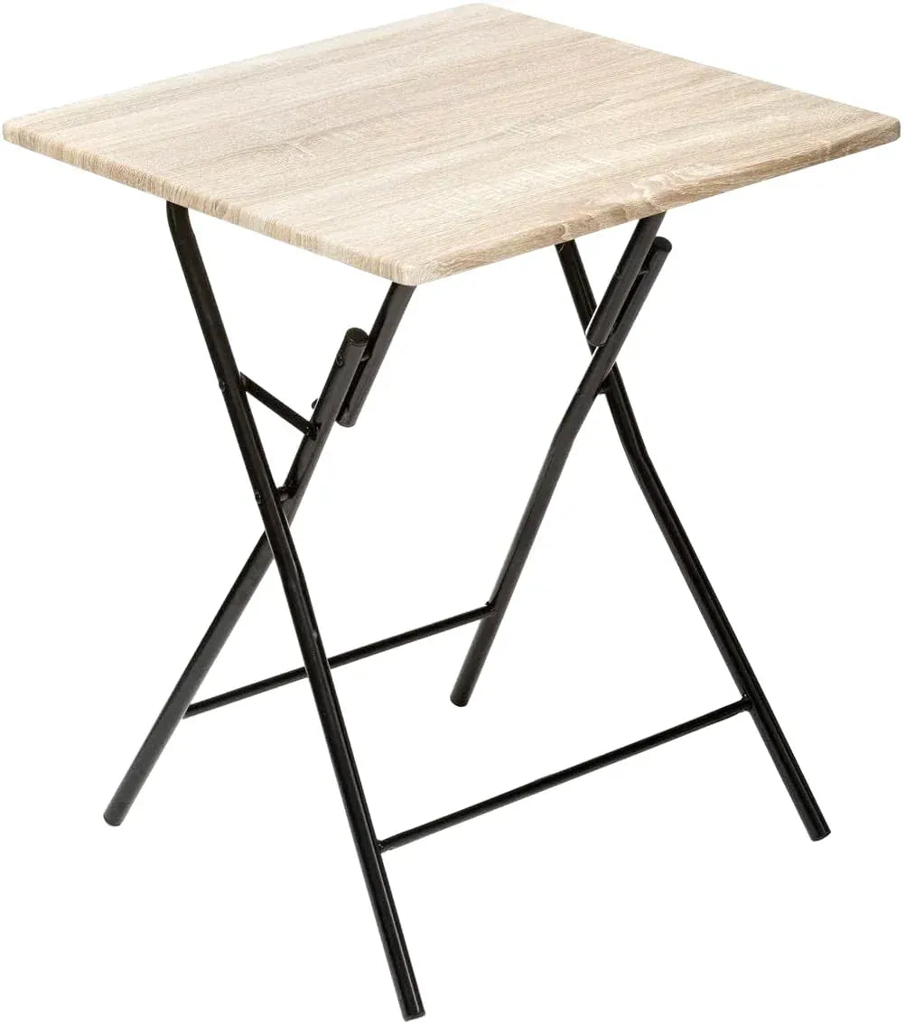 Table pliante carrée 60 x 60 cm en bois dans un coin repas