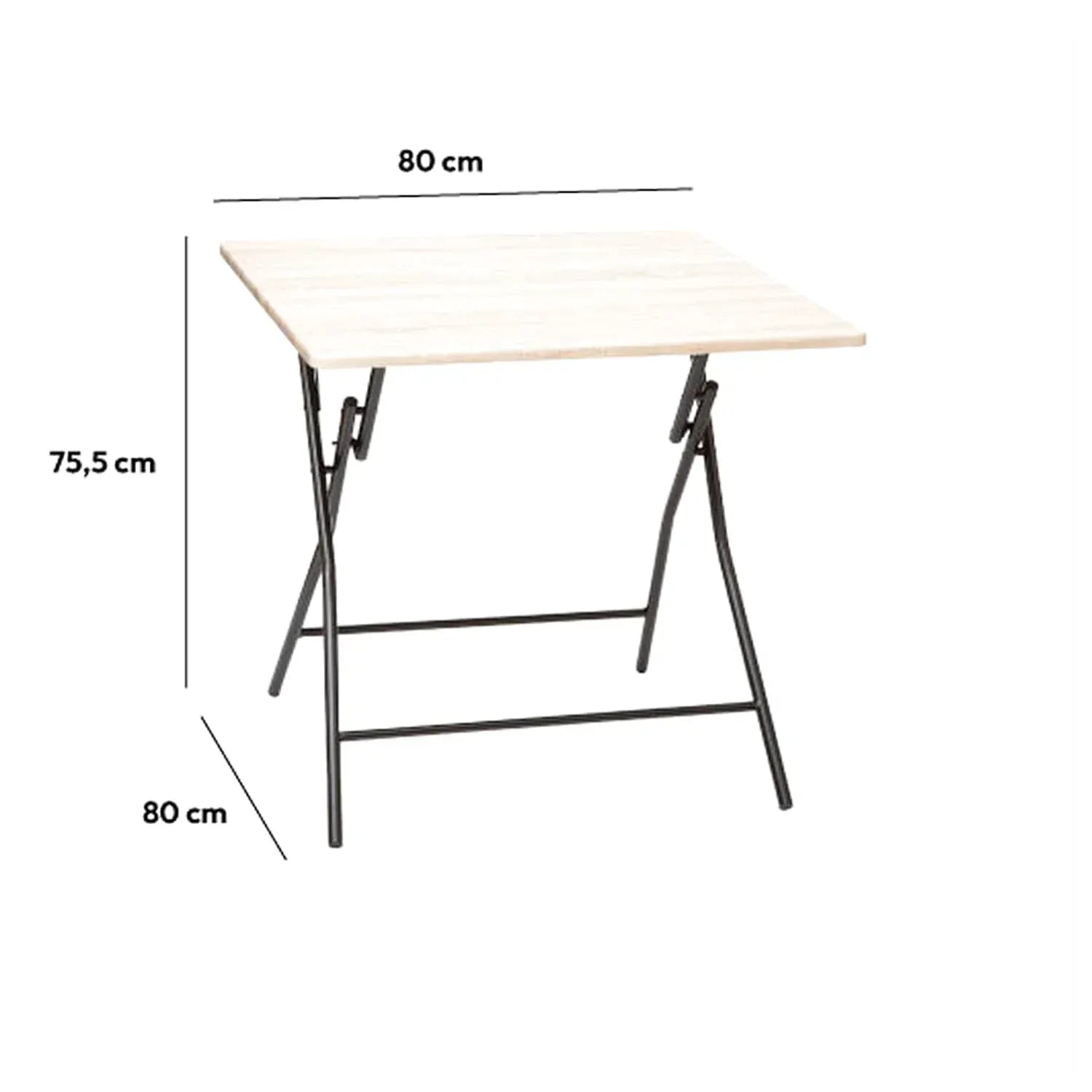 Table pliante carrée 80 x 80 cm en bois d'ingénierie - photo 3