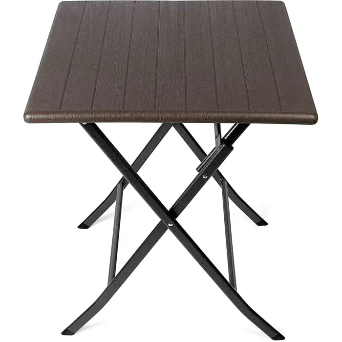 Table pliante 90x90 avec structure acier et plateau HDPE