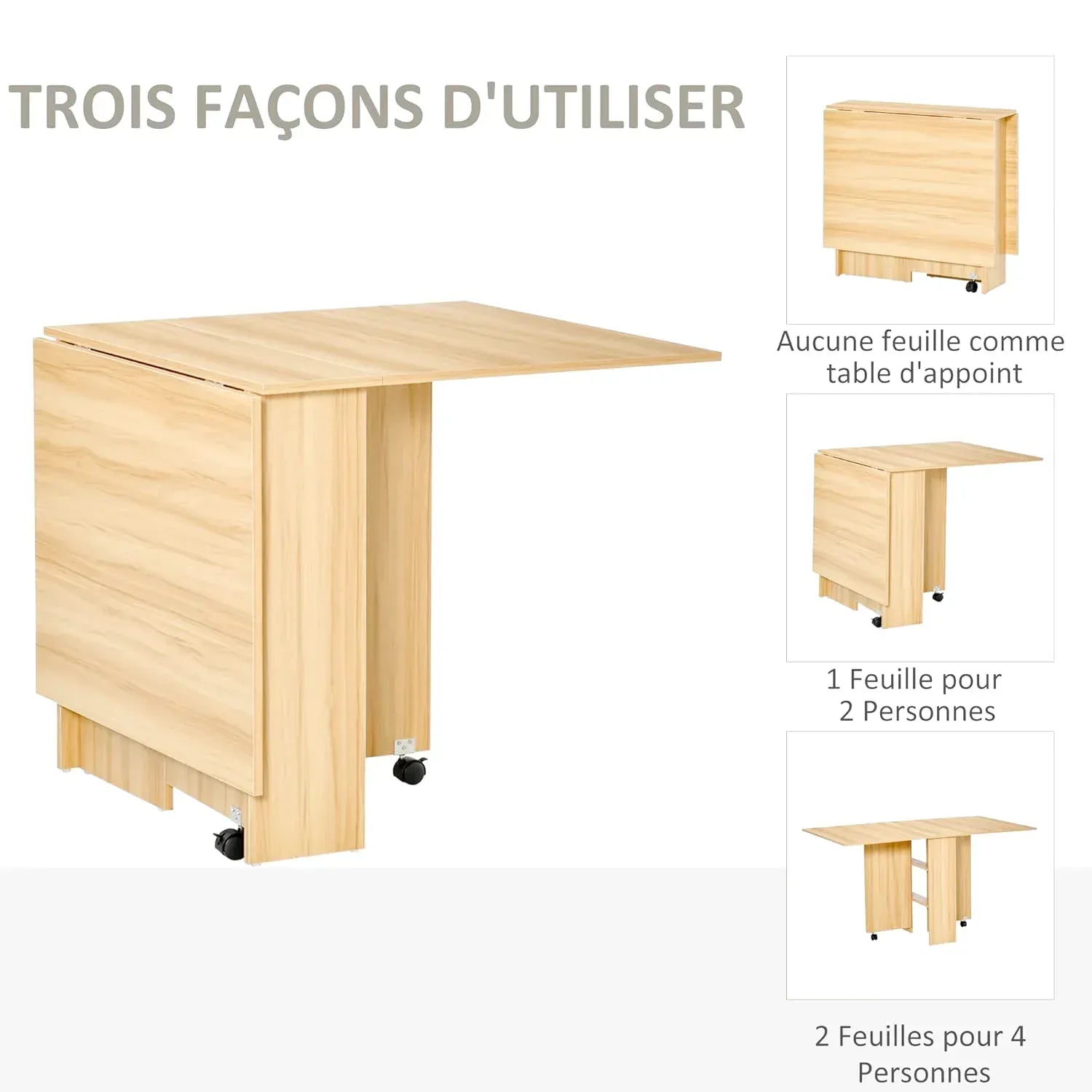 Table pliante à roulettes de 140 cm avec étagères de rangement - photo 4